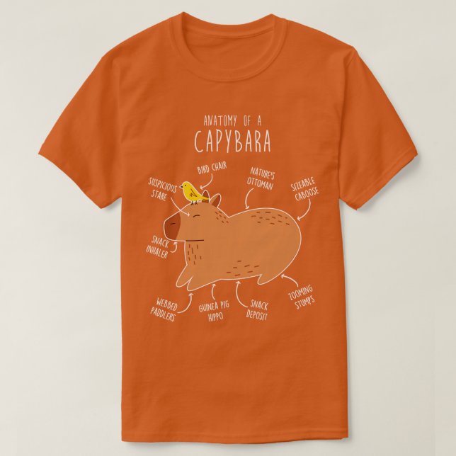 Camiseta Anatomía de Capibara 4 (Diseño del anverso)