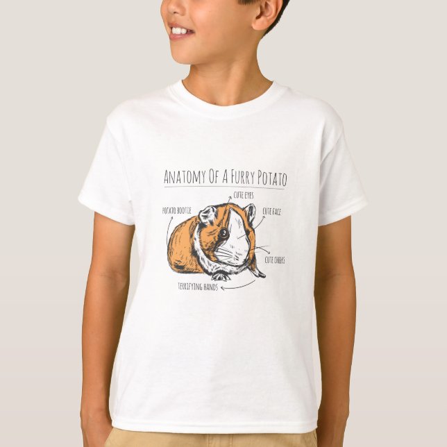 Camiseta Anatomía de cerdos de Guinea (Anverso)