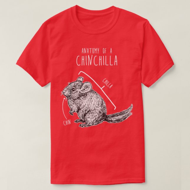 Camiseta Anatomía de Chinchilla (Diseño del anverso)