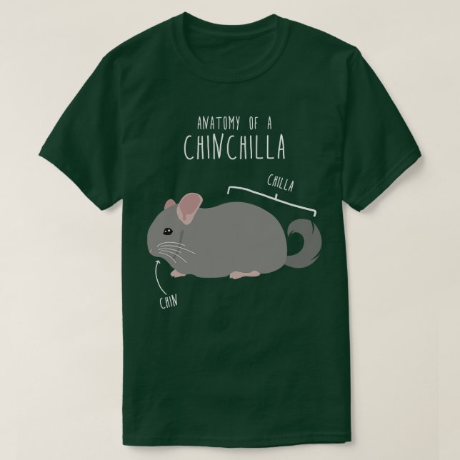 Camiseta Anatomía de Chinchilla 1 (Diseño del anverso)