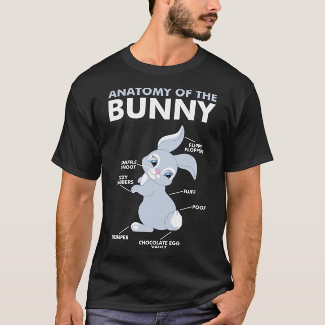 Camiseta Anatomía de conejo conejo conejo conejo (Anverso)
