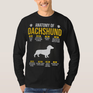 Camiseta Anatomía De Dachshund Perro Lover