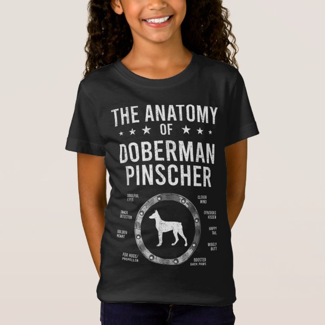 Camiseta Anatomía de Doberman Pinscher Dog Lover (Anverso)