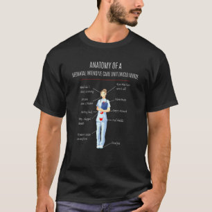 Camiseta Anatomía De Enfermería De Una Enfermera Nicu