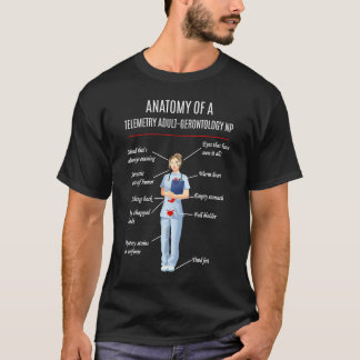 CAMISETA ANATOMÍA DE ENFERMERÍA DE UNA GERONTOLOGÍA DE ADUL