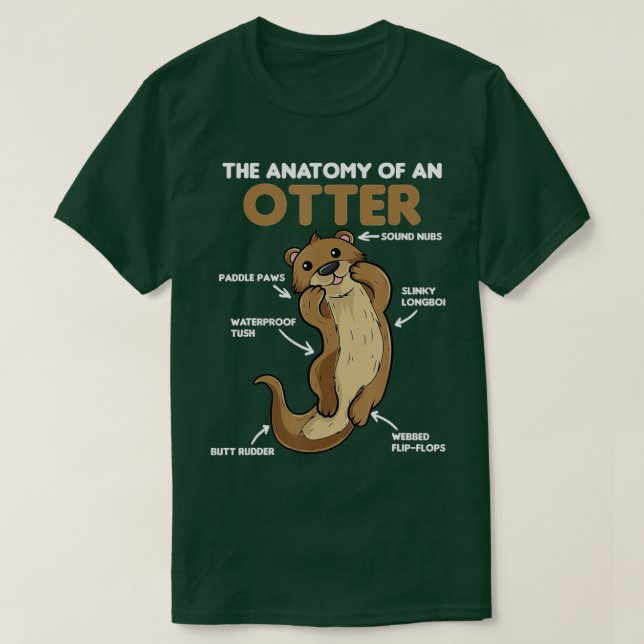 Camiseta Anatomía De Explicación De Mantequilla Cuta De Una (Diseño del anverso)