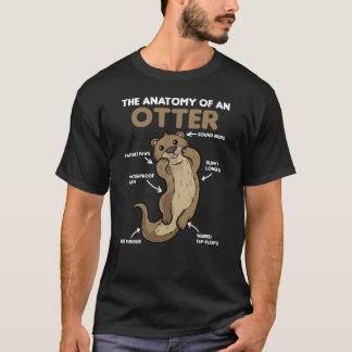 Camiseta Anatomía De Explicación De Otter Cute De Un Otter