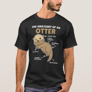 Camiseta Anatomía De Explicación De Otter Cute De Un Otter