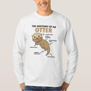 Camiseta Anatomía De Explicación De Otter Cute De Un Otter