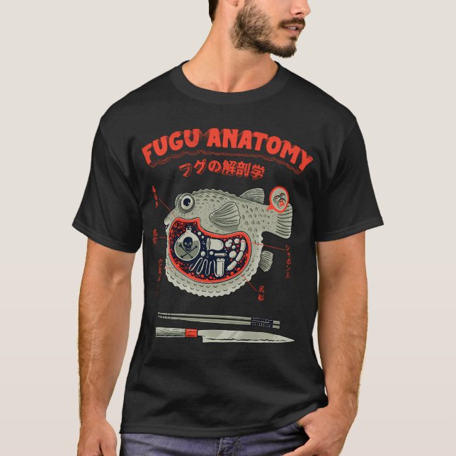 Camiseta anatomía de Fugu (Anverso)