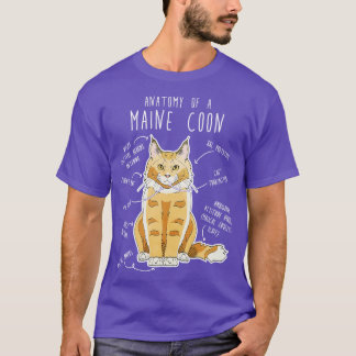 Camiseta Anatomía de gato Maine Coon TShirt 2