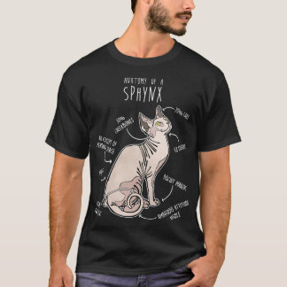 Camiseta Anatomía de gato Sphynx 1