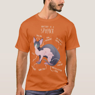 Camiseta Anatomía de gato Sphynx 2