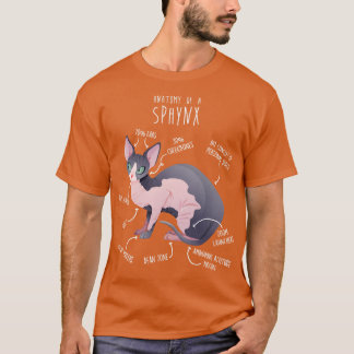 Camiseta Anatomía de gato Sphynx 2