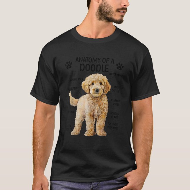 Camiseta Anatomía De Goldendoodle, Propietario De Doodle (Anverso)