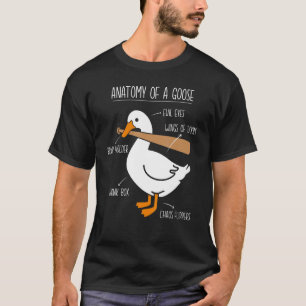 Camiseta Anatomía de granja de gansos pato graznido bonk ga