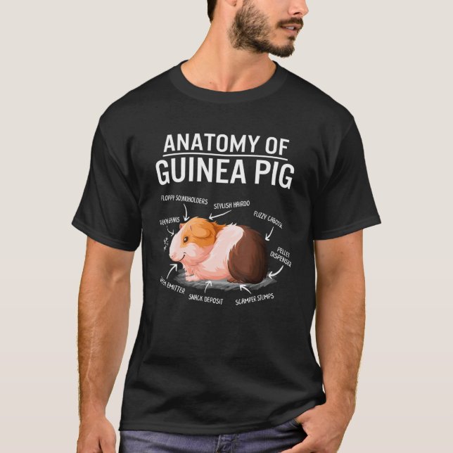 Camiseta Anatomía De Guinea Cerdo Cute Fruta Mamá Cavy M (Anverso)