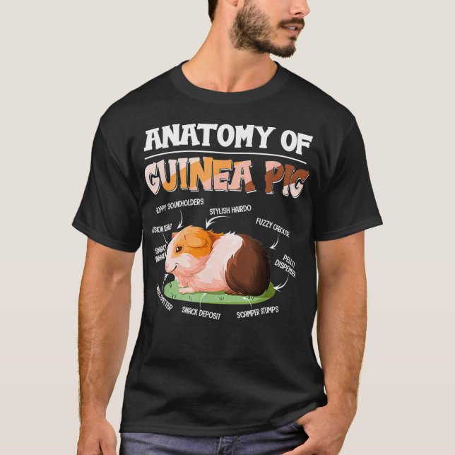Camiseta Anatomía De Guinea Cerdo Cute Fruta Mamá Cavy M (Anverso)