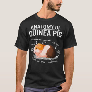Camiseta Anatomía De Guinea Cerdo Cute Fruta Mamá Cavy M