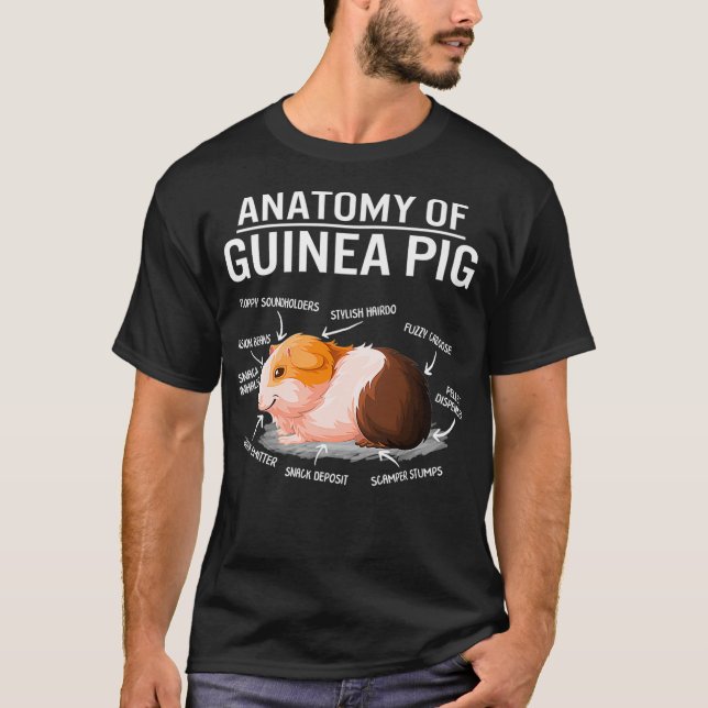 Camiseta Anatomía De Guinea Cerdo Cute Fruta Mamá Cavy M (Anverso)