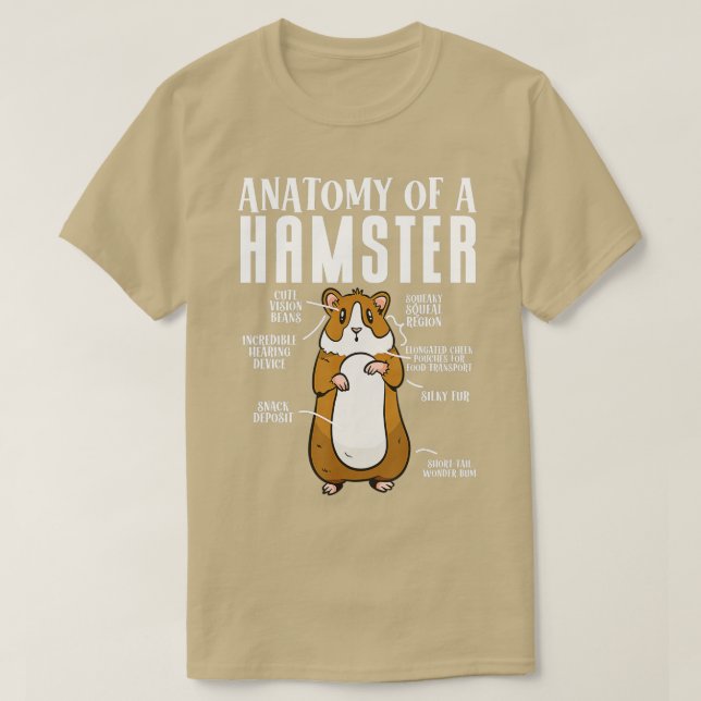 Camiseta Anatomía De Hamster Lover De Un Hamster (Diseño del anverso)