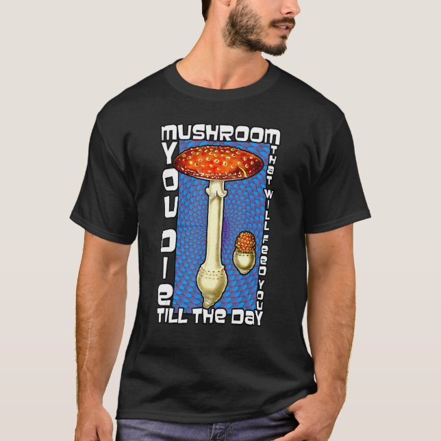 Camiseta Anatomía de hongos micelios psicodélicos (Anverso)