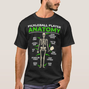 Camiseta Anatomía de jugador de pickleball divertida pickle