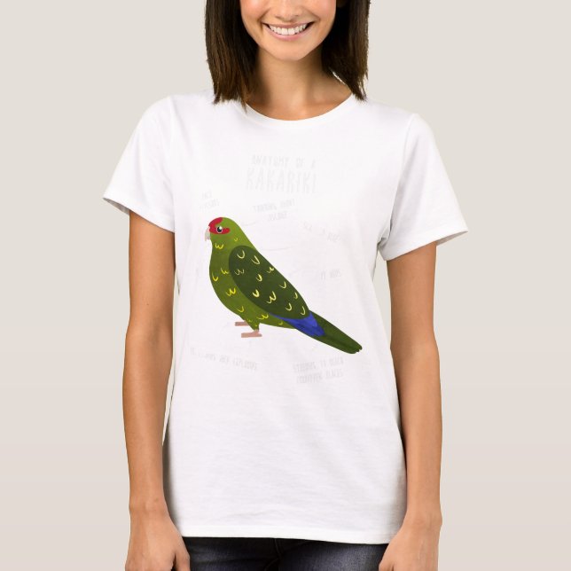 Camiseta Anatomía de Kakariki (Anverso)