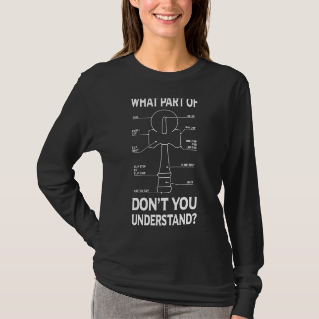Camiseta Anatomía de Kendama qué parte de Kendama no hicist (Anverso)