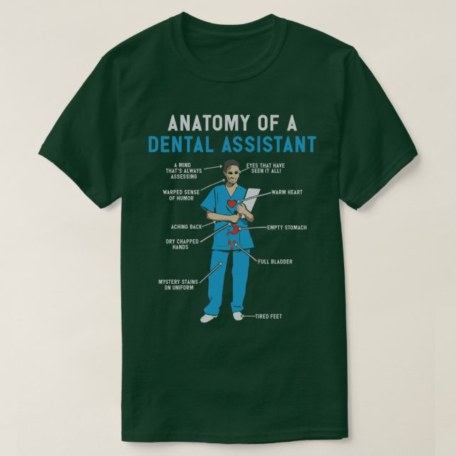 Camiseta Anatomía de la Asistente dental TShirt y regalos d (Diseño del anverso)