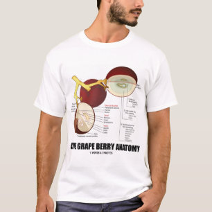 Camiseta Anatomía de la baya de la uva de vino (fruta)