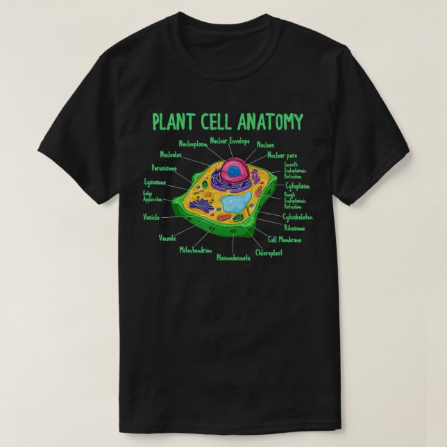 Camiseta Anatomía De La Biología De Las Células Vegetales B (Diseño del anverso)