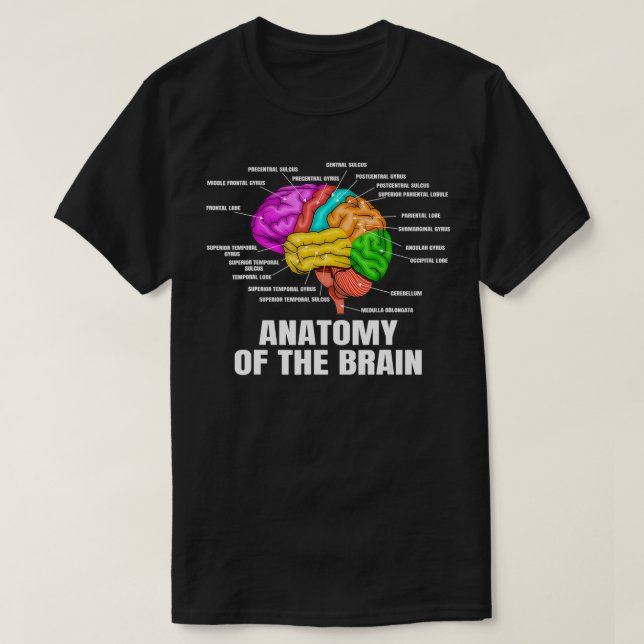 Camiseta Anatomía de la ciencia médica cerebral y del físic (Diseño del anverso)