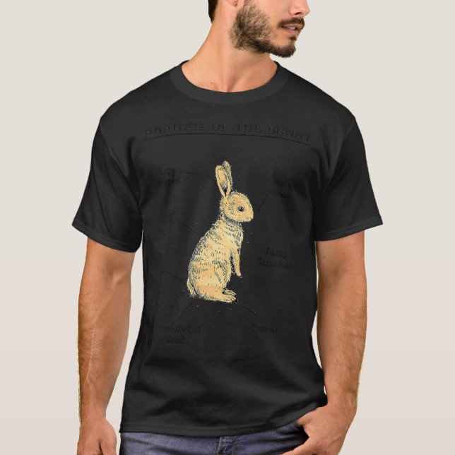 Camiseta Anatomía De La Comida De Conejo De Amor Animal Con (Anverso)