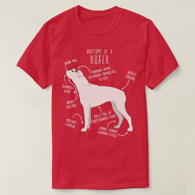 Camiseta Anatomía de la comprobación blanca del perro del b (Diseño del anverso)