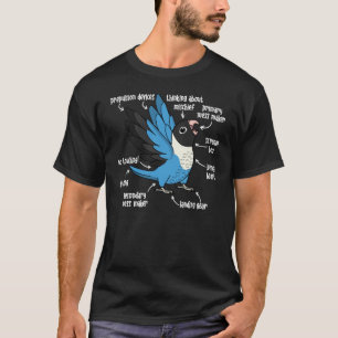 Camiseta Anatomía de loro I Blue masked Lovebird