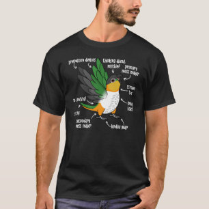 Camiseta Anatomía de loro I Cabeza negra Caique