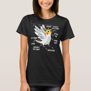 Camiseta Anatomía de loro I Lutino Cockatiel