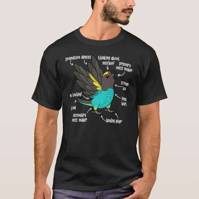 Camiseta Anatomía de loro I Meyers Parrot (Anverso)