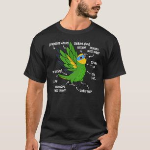 Camiseta Anatomía de loro I Naranja alado Amazonía