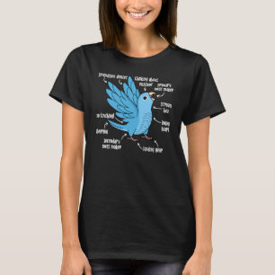 Camiseta Anatomía de loro I peritaje azul