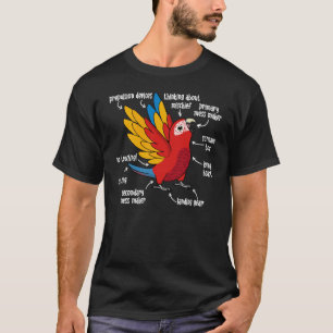Camiseta Anatomía de loro I Scarlet Macaw