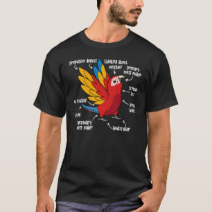 Camiseta Anatomía de loro I Scarlet Macaw