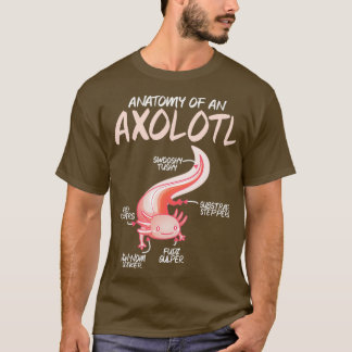 Camiseta Anatomía De Los Niños Mascotas De Axolotl Pescador