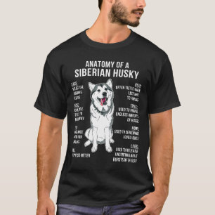 Camiseta Anatomía De Los Regalos Siberianos De Perro Gracio