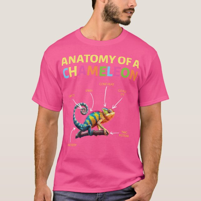 Camiseta Anatomía De Los Reptiles Lizardos De Chameleons An (Anverso)