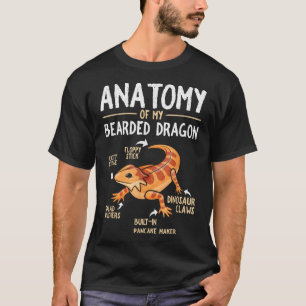 Camiseta Anatomía de mi dragón barbudo Divertido Gecko