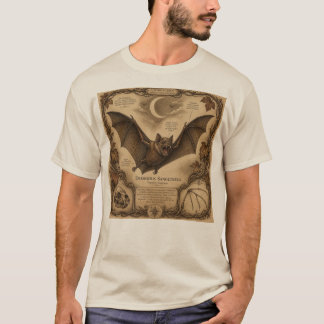 Camiseta Anatomía de Murciélago Vampiro Vintage