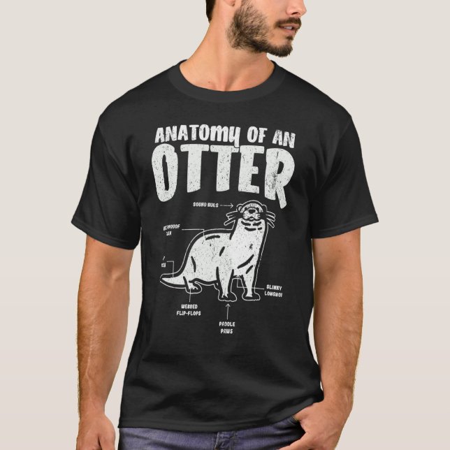 Camiseta Anatomía De Otter De Un Otter Cute 3 (Anverso)