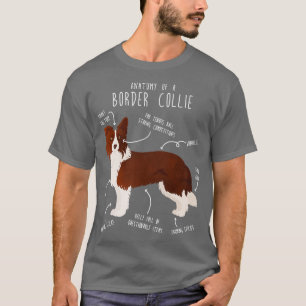 Camiseta Anatomía de perro collie de borde